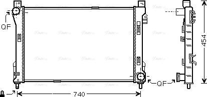 Ava Quality Cooling MS 2288 - Радиатор, охлаждане на двигателя vvparts.bg