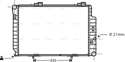 Ava Quality Cooling MSA2234 - Радиатор, охлаждане на двигателя vvparts.bg