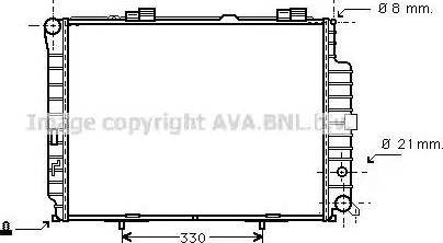 Ava Quality Cooling MS 2231 - Радиатор, охлаждане на двигателя vvparts.bg