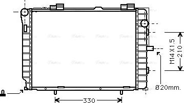 Ava Quality Cooling MS 2229 - Радиатор, охлаждане на двигателя vvparts.bg