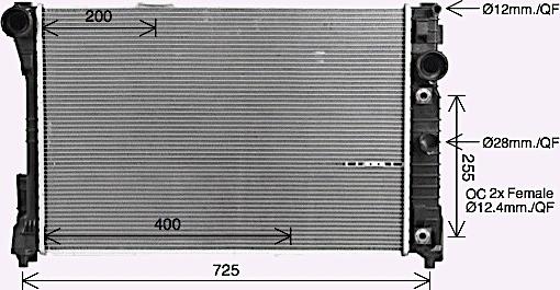 Ava Quality Cooling MS2729 - Радиатор, охлаждане на двигателя vvparts.bg