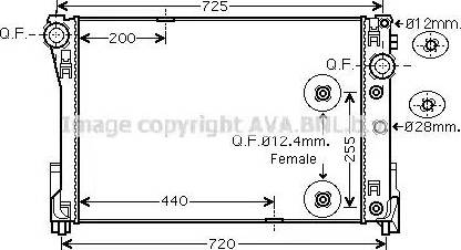 Ava Quality Cooling MSA2491 - Радиатор, охлаждане на двигателя vvparts.bg