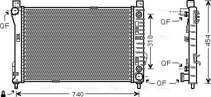 Ava Quality Cooling MSA2464 - Радиатор, охлаждане на двигателя vvparts.bg