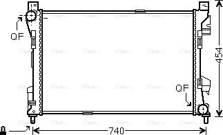 Ava Quality Cooling MSA2463 - Радиатор, охлаждане на двигателя vvparts.bg