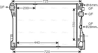 Ava Quality Cooling MSA2575 - Радиатор, охлаждане на двигателя vvparts.bg