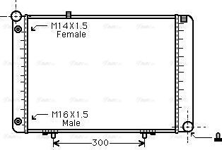 Ava Quality Cooling MSA2074 - Радиатор, охлаждане на двигателя vvparts.bg