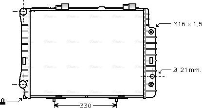 Ava Quality Cooling MSA2190 - Радиатор, охлаждане на двигателя vvparts.bg