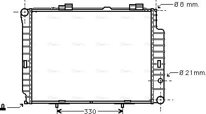 Ava Quality Cooling MSA2191 - Радиатор, охлаждане на двигателя vvparts.bg