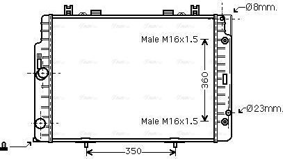 Ava Quality Cooling MSA2132 - Радиатор, охлаждане на двигателя vvparts.bg