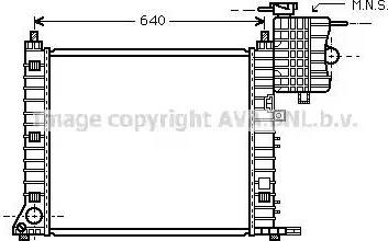 Ava Quality Cooling MSA2349 - Радиатор, охлаждане на двигателя vvparts.bg