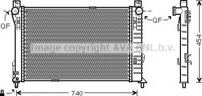 Ava Quality Cooling MSA2338 - Радиатор, охлаждане на двигателя vvparts.bg