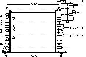 Ava Quality Cooling MSA2243 - Радиатор, охлаждане на двигателя vvparts.bg