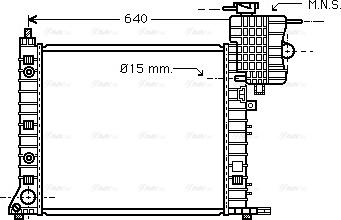 Ava Quality Cooling MSA2265 - Радиатор, охлаждане на двигателя vvparts.bg