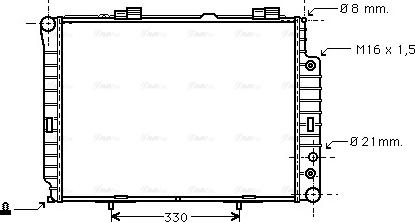 Ava Quality Cooling MSA2214 - Радиатор, охлаждане на двигателя vvparts.bg