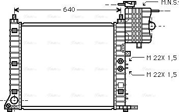 Ava Quality Cooling MSA2218 - Радиатор, охлаждане на двигателя vvparts.bg