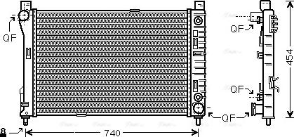 Ava Quality Cooling MSA2286 - Радиатор, охлаждане на двигателя vvparts.bg