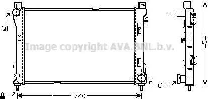 Ava Quality Cooling MSA2288 - Радиатор, охлаждане на двигателя vvparts.bg