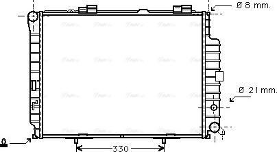 Ava Quality Cooling MSA2231 - Радиатор, охлаждане на двигателя vvparts.bg