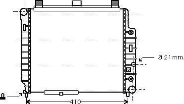 Ava Quality Cooling MSA2238 - Радиатор, охлаждане на двигателя vvparts.bg