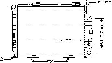 Ava Quality Cooling MSA2228 - Радиатор, охлаждане на двигателя vvparts.bg