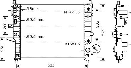 Ava Quality Cooling MSA2271 - Радиатор, охлаждане на двигателя vvparts.bg