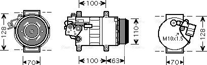 Ava Quality Cooling MSAK434 - Компресор, климатизация vvparts.bg