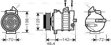 Ava Quality Cooling MSAK437 - Компресор, климатизация vvparts.bg