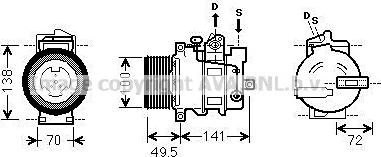 Ava Quality Cooling MSAK476 - Компресор, климатизация vvparts.bg