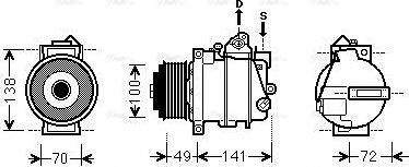 Ava Quality Cooling MSAK560 - Компресор, климатизация vvparts.bg