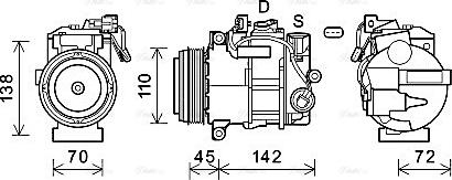 Ava Quality Cooling MSAK697 - Компресор, климатизация vvparts.bg