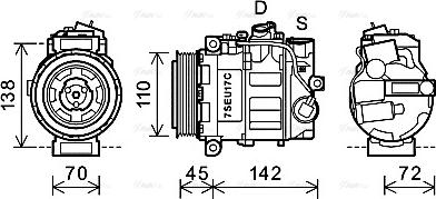 Ava Quality Cooling MSAK615 - Компресор, климатизация vvparts.bg