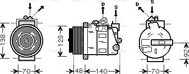 Ava Quality Cooling MSAK393 - Компресор, климатизация vvparts.bg