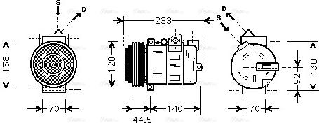 Ava Quality Cooling MS K277 - Компресор, климатизация vvparts.bg