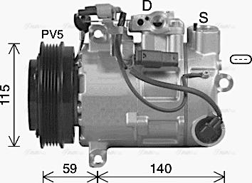 Ava Quality Cooling MSAK759 - Компресор, климатизация vvparts.bg