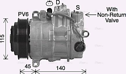 Ava Quality Cooling MSAK755 - Компресор, климатизация vvparts.bg