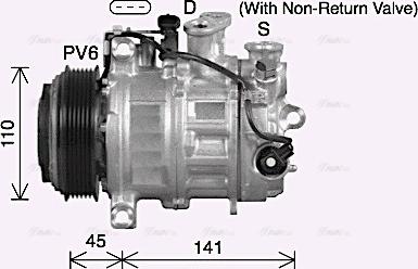 Ava Quality Cooling MSAK773 - Компресор, климатизация vvparts.bg