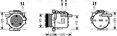 Ava Quality Cooling MS K456 - Компресор, климатизация vvparts.bg