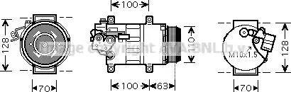 Ava Quality Cooling MS K434 - Компресор, климатизация vvparts.bg