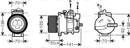 Ava Quality Cooling MS K431 - Компресор, климатизация vvparts.bg