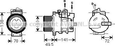 Ava Quality Cooling MS K476 - Компресор, климатизация vvparts.bg