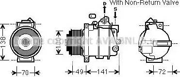 Ava Quality Cooling MSK584 - Компресор, климатизация vvparts.bg