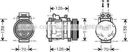 Ava Quality Cooling MS K054 - Компресор, климатизация vvparts.bg