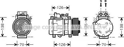 Ava Quality Cooling MS K084 - Компресор, климатизация vvparts.bg