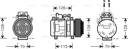 Ava Quality Cooling MS K087 - Компресор, климатизация vvparts.bg