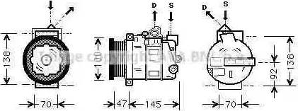 Ava Quality Cooling MS K390 - Компресор, климатизация vvparts.bg