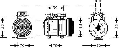 Ava Quality Cooling MS K275 - Компресор, климатизация vvparts.bg