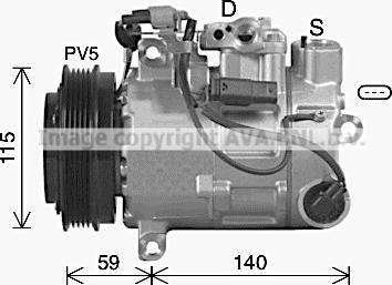 Ava Quality Cooling MSK759 - Компресор, климатизация vvparts.bg