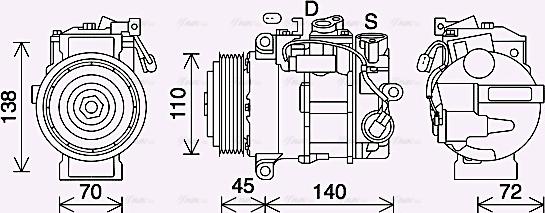 Ava Quality Cooling MSK705 - Компресор, климатизация vvparts.bg