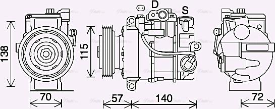 Ava Quality Cooling MSK706 - Компресор, климатизация vvparts.bg