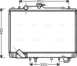 Ava Quality Cooling MT 2157 - Радиатор, охлаждане на двигателя vvparts.bg